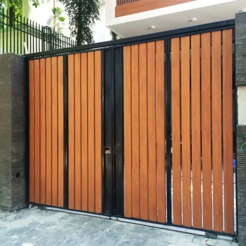 Cổng gỗ nhựa ngoài trời - Ảnh 3