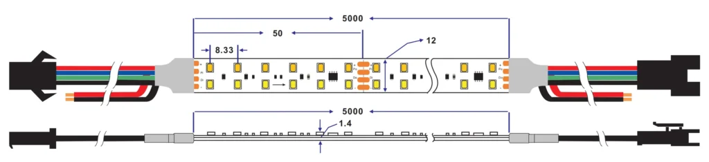 Sơ đồ kỹ thuật LED Dây