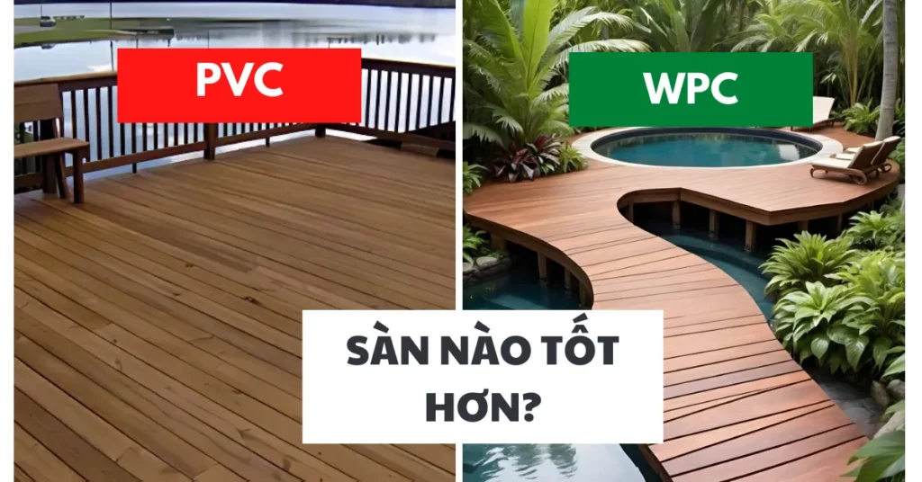 Sàn gỗ nhựa bể bơi PVC hay WPC tốt hơn