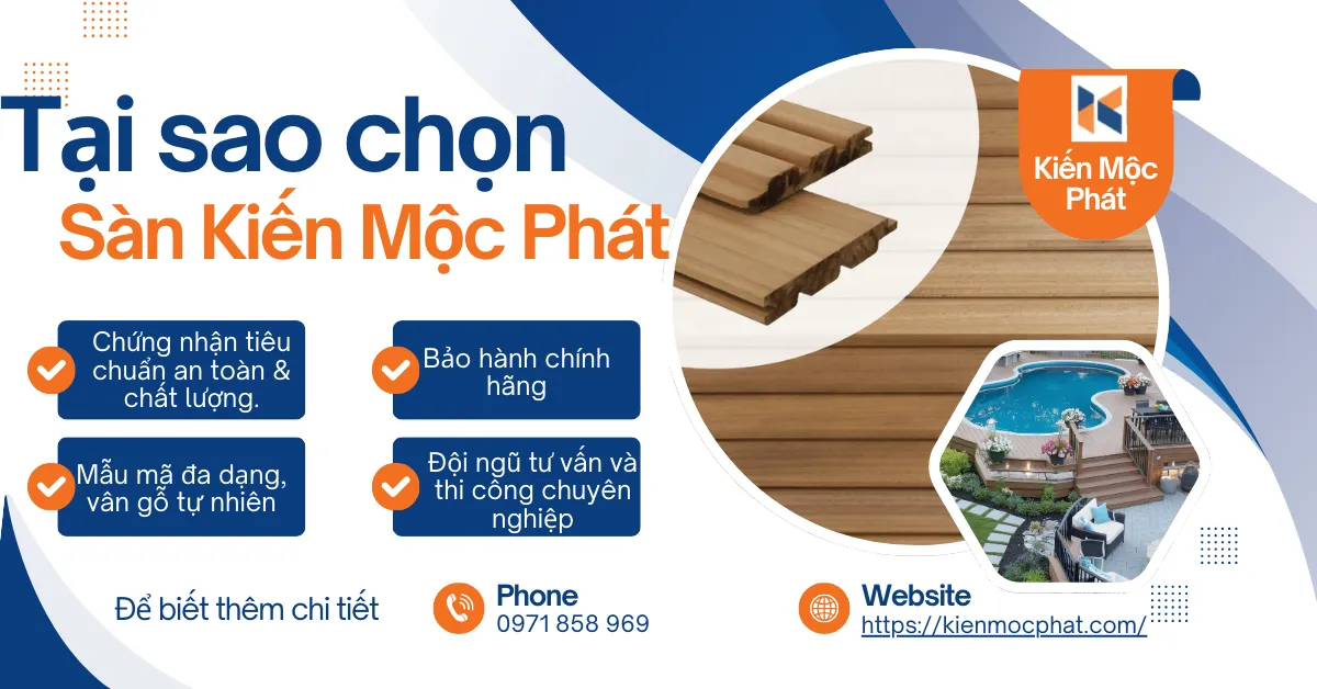 Lý do nên chọn sàn gỗ nhựa Kiến Mộc Phát