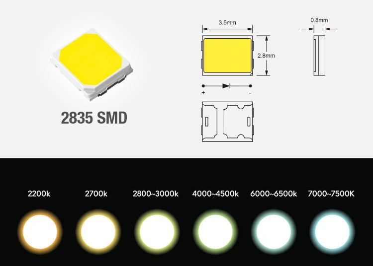 Cấu tạo và dải nhiệt độ màu của LED 2835 SMD