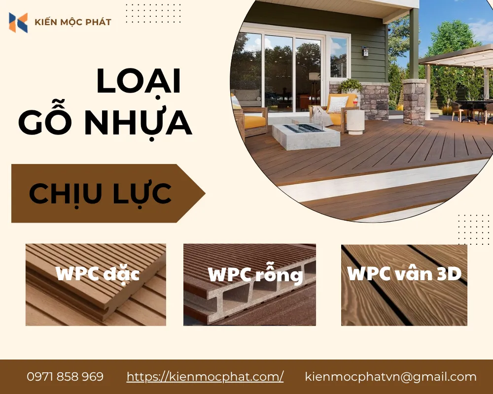 Các loại sàn gỗ nhựa chịu lực phổ biến