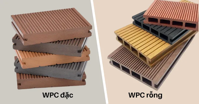 Sàn gỗ nhựa đặc và rỗng