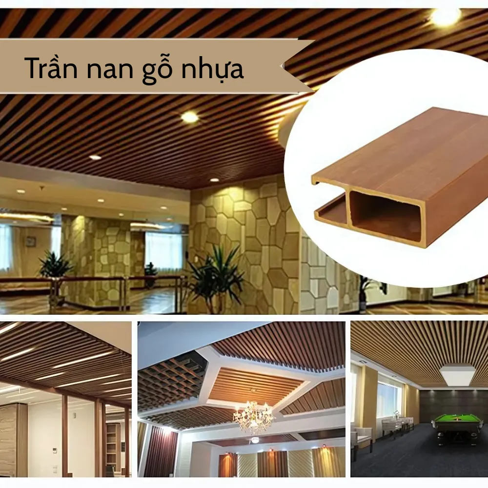 Trần nan gỗ nhựa tại Kiến Mộc Phát