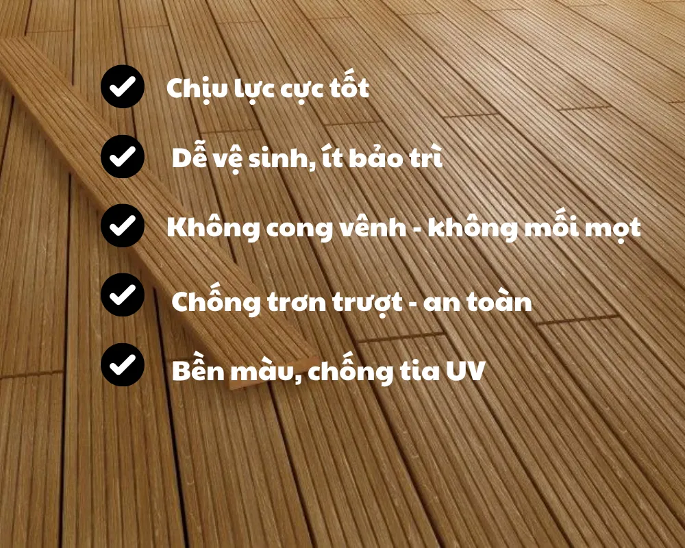 Ưu điểm của sàn gỗ nhựa WPC