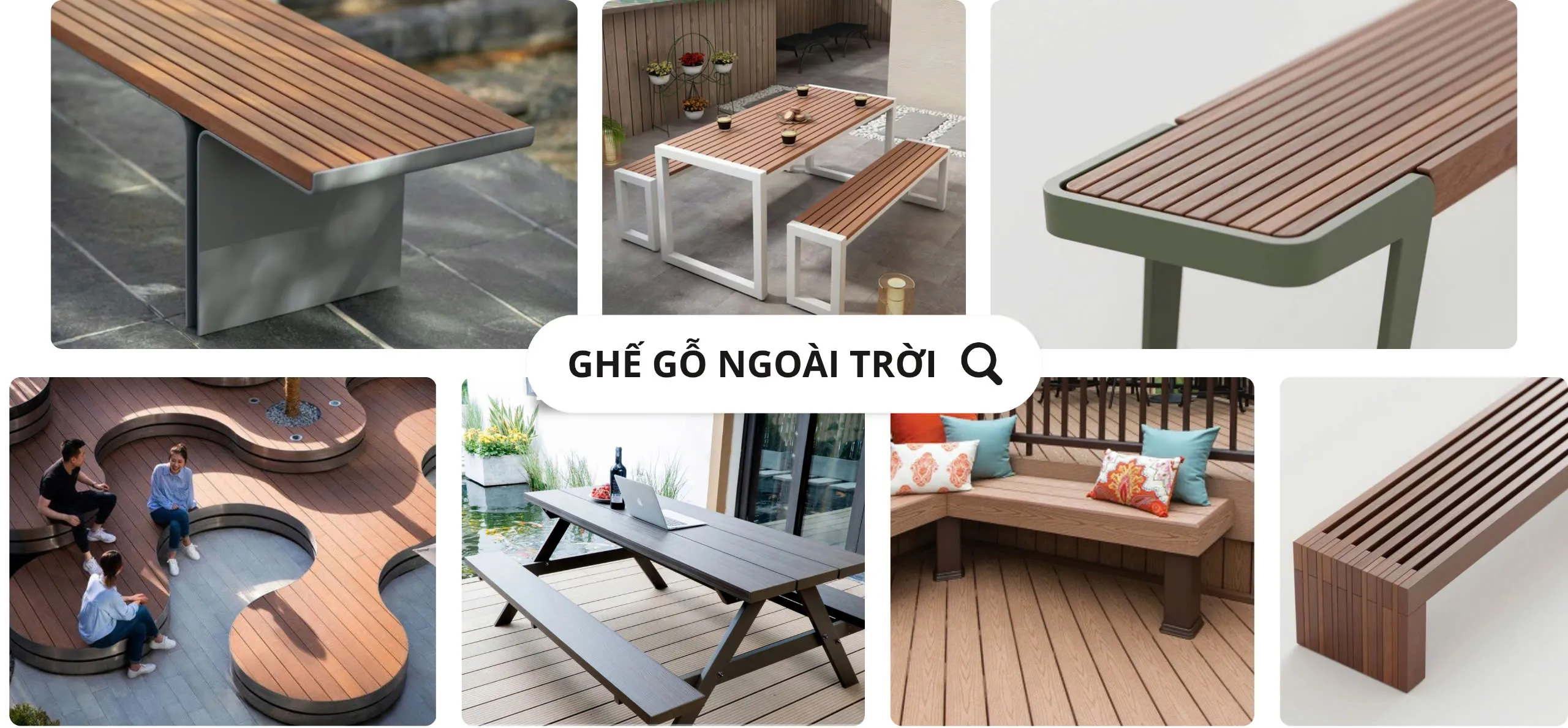 Gỗ nhựa ngoài trời banner