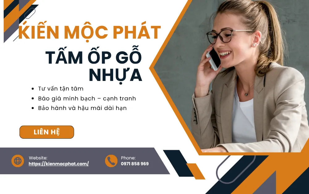 Liên hệ tư vấn và báo giá sản phẩm tấm ốp gỗ nhựa Kiến Mộc Phát Liên hệ tư vấn và báo giá sản phẩm tấm ốp gỗ nhựa Kiến Mộc Phát