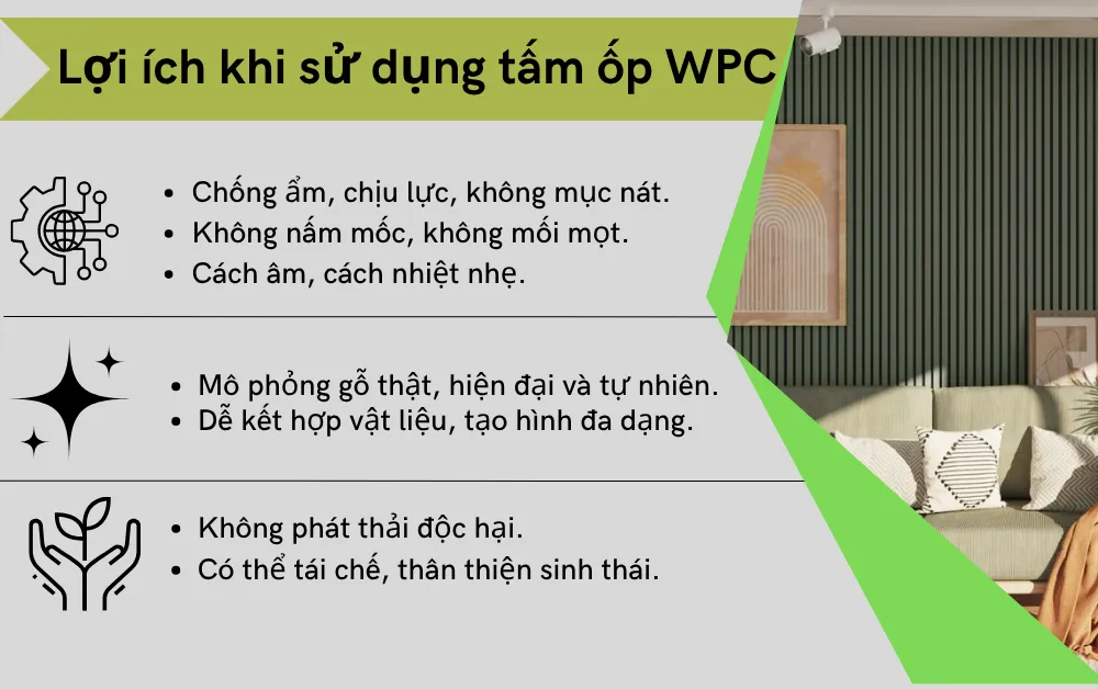 Lợi ích khi dùng tấm ốp gỗ nhựa Lợi ích khi dùng tấm ốp gỗ nhựa