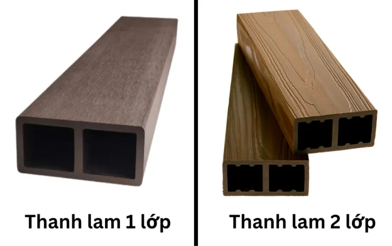 Thanh lam 2 lớp và thanh lam 1 lớp