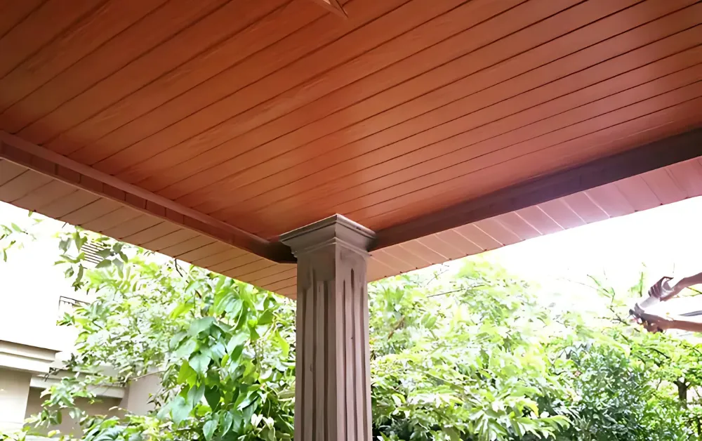 Trần gỗ mái hiên kiểu truyền thống Việt
