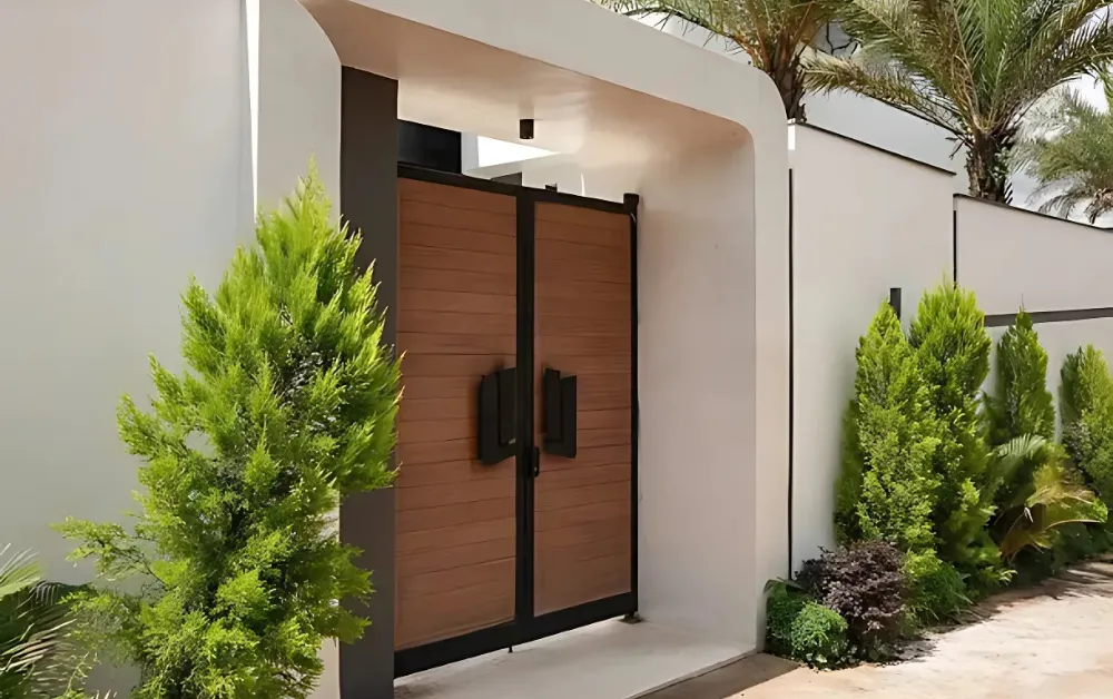 Cổng đôi bằng gỗ nhựa WPC Cổng đôi bằng gỗ nhựa WPC