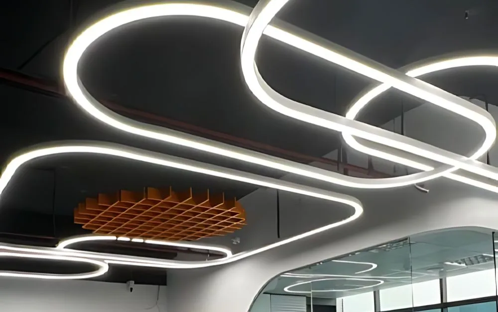 Led thanh nhôm uốn cong cho treo trần Led thanh nhôm uốn cong cho treo trần