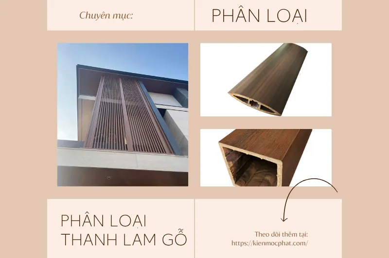 Phân loại thanh lam gỗ nhựa ngoài trời