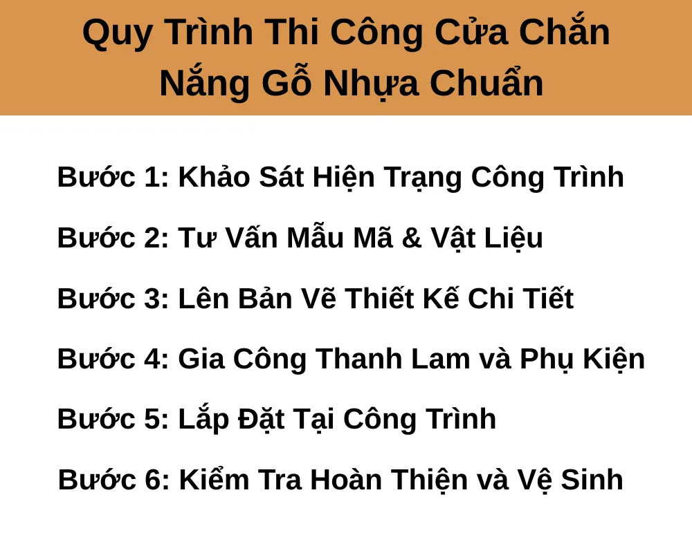 Quy Trình Thi Công Cửa Chắn Nắng Gỗ Nhựa Chuẩn Quy Trình Thi Công Cửa Chắn Nắng Gỗ Nhựa Chuẩn