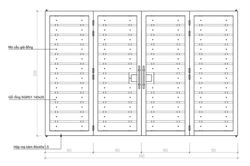 Cấu tạo đặc trưng của cửa cổng ốp gỗ nhựa mà bạn cần biết