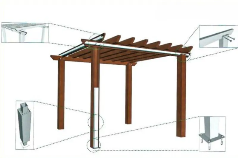 Cấu tạo và thiết kế của giàn hoa gỗ nhựa ngoài trời