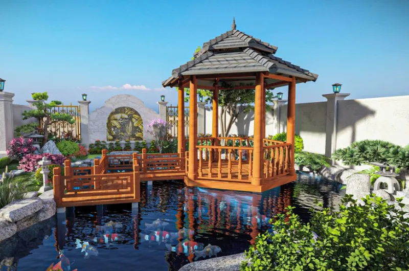 Chòi nhà gỗ nhựa tạo không gian thư giãn cao cấp