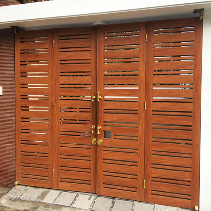 Cổng ốp gỗ nhựa