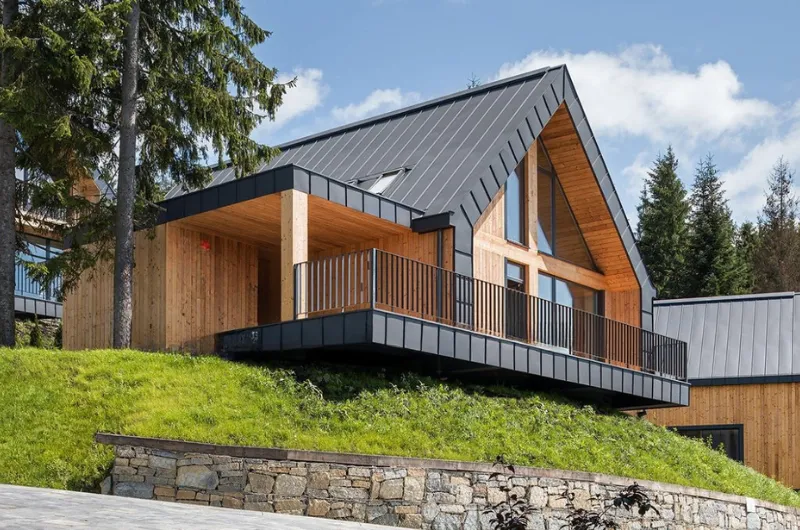 Hình ảnh đặc trưng của nhà bungalow gỗ nhựa