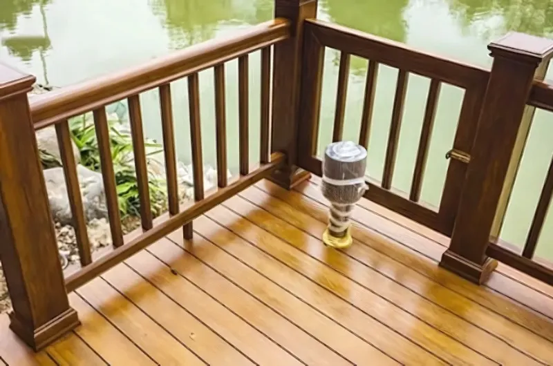 Hình ảnh về tay vịn lan can gỗ nhựa giúp người đọc dễ hình dung