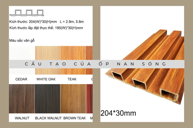 Một góc nhìn cận về tấp ốp nan sóng