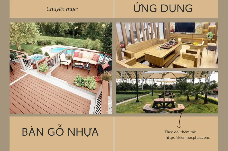 Những ứng dụng thực tế đa dạng của bàn gỗ nhựa
