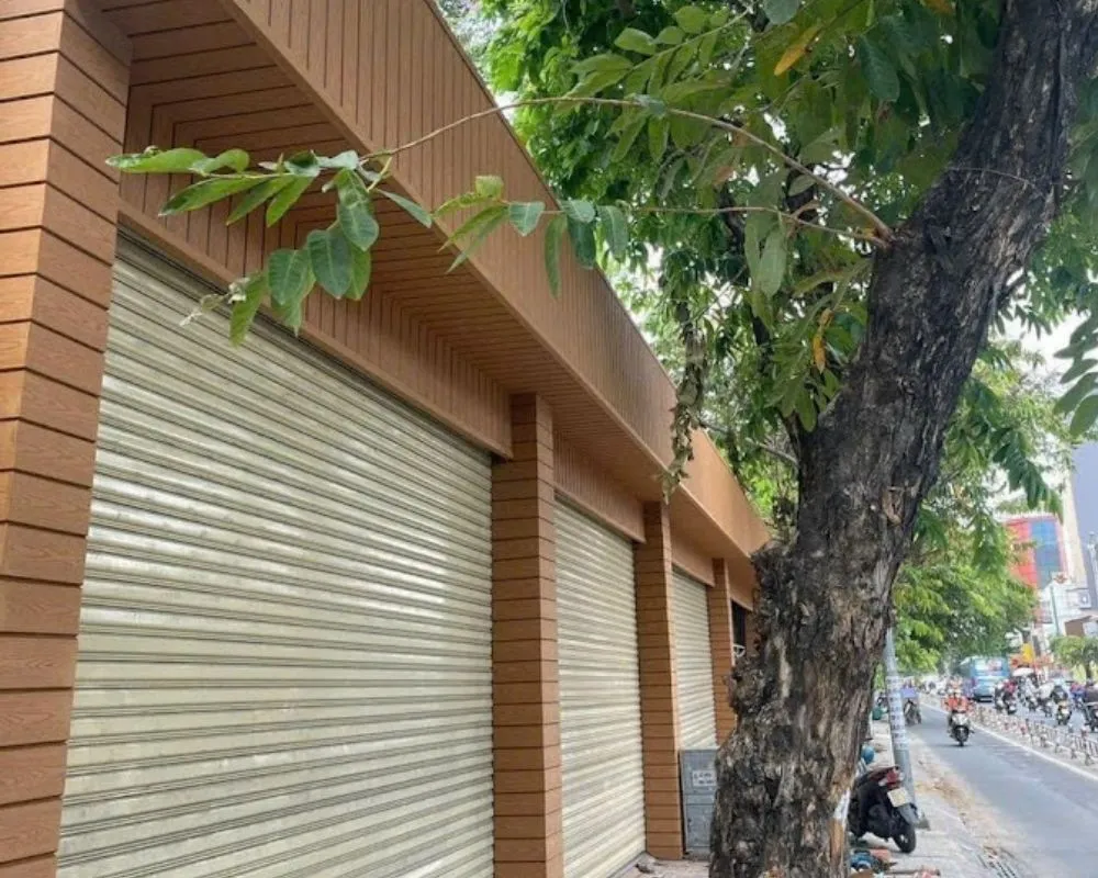 Ốp tường mặt ngoài bằng gỗ nhựa composite Ốp tường mặt ngoài bằng gỗ nhựa composite