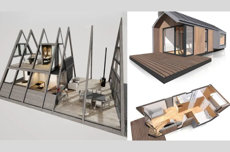 Thiết kế và cấu tạo của nhà bungalow gỗ nhựa thường gặp