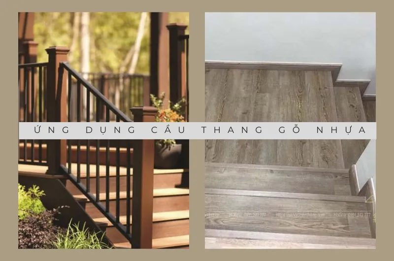 Ứng dụng của cầu thang gỗ nhựa