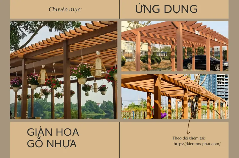 Ứng dụng của dàn hoa gỗ nhựa ngoài trời