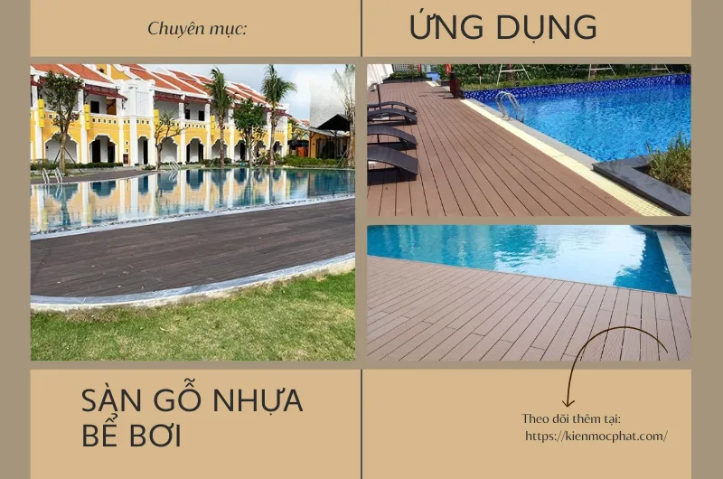 Ứng dụng của sàn gỗ nhựa bể bơi cho đa dạng các loại công trình