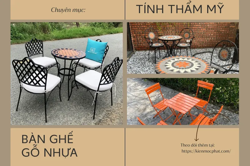 Vẻ đẹp của ghế sắt được thể hiện ở sự đa dạng và phong phú đến từ chất liệu và màu sắc