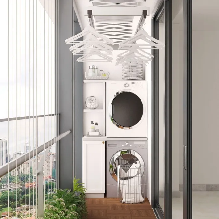 Ban công kết hợp giặt phơi tiện ích