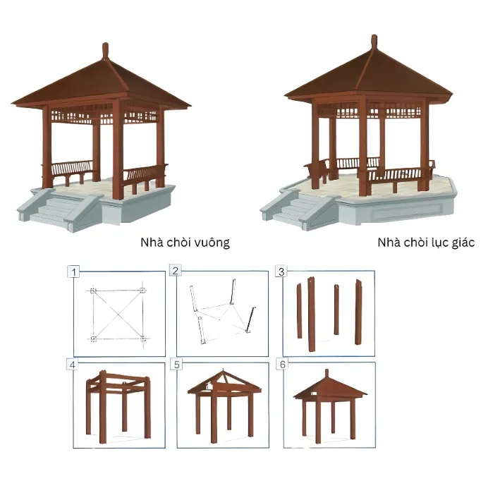 Bản vẽ chòi sân vườn
