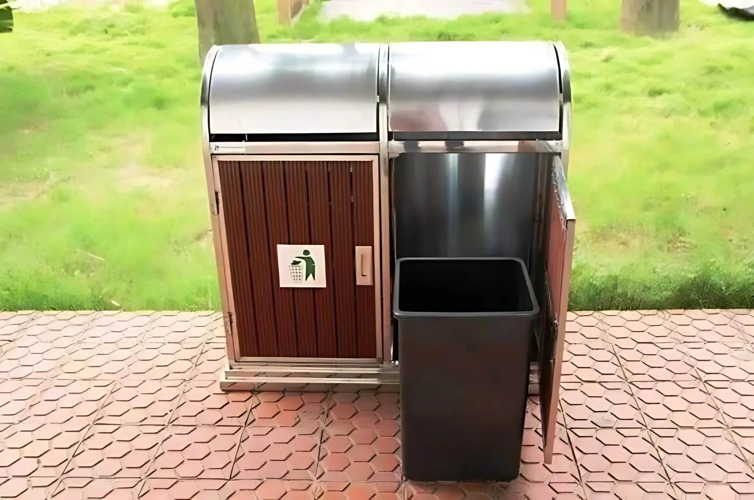 Cấu tạo thùng rác gỗ nhựa ngoài trời