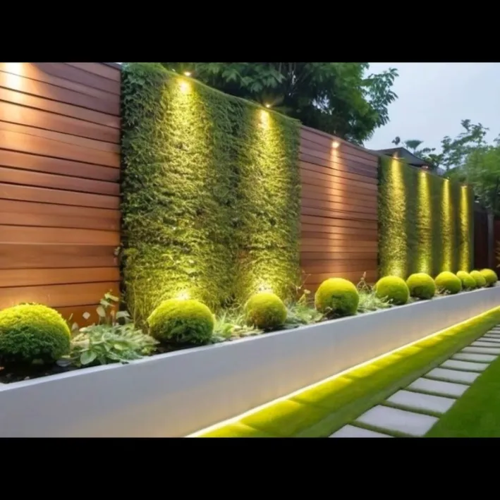 Hàng rào gỗ nhựa phối hợp