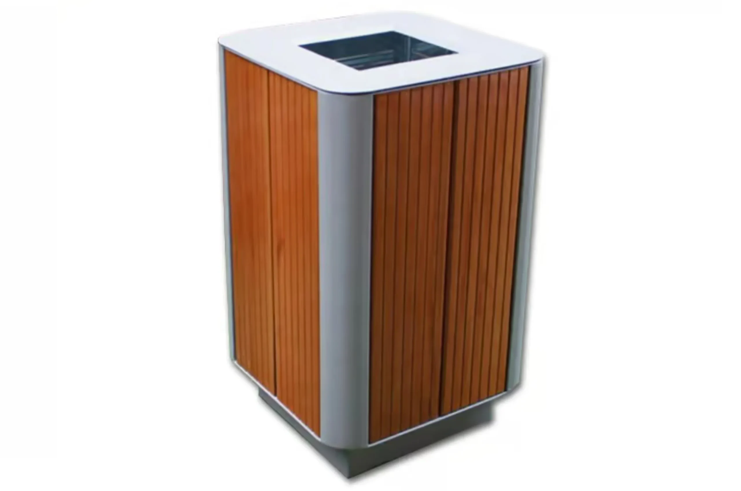 Thùng rác gỗ nhựa đẹp ngoài trời