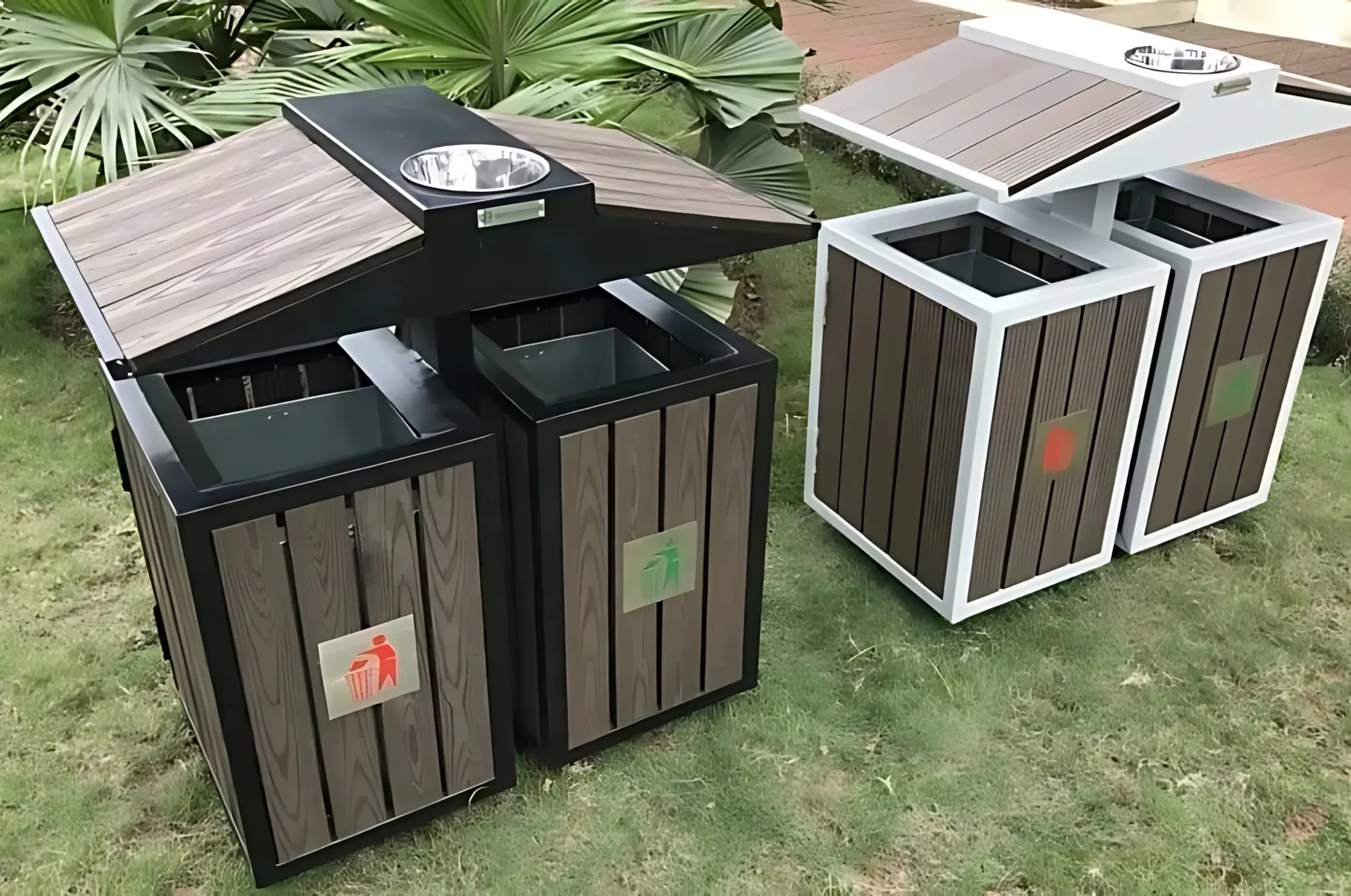 Thùng rác từ gỗ nhựa