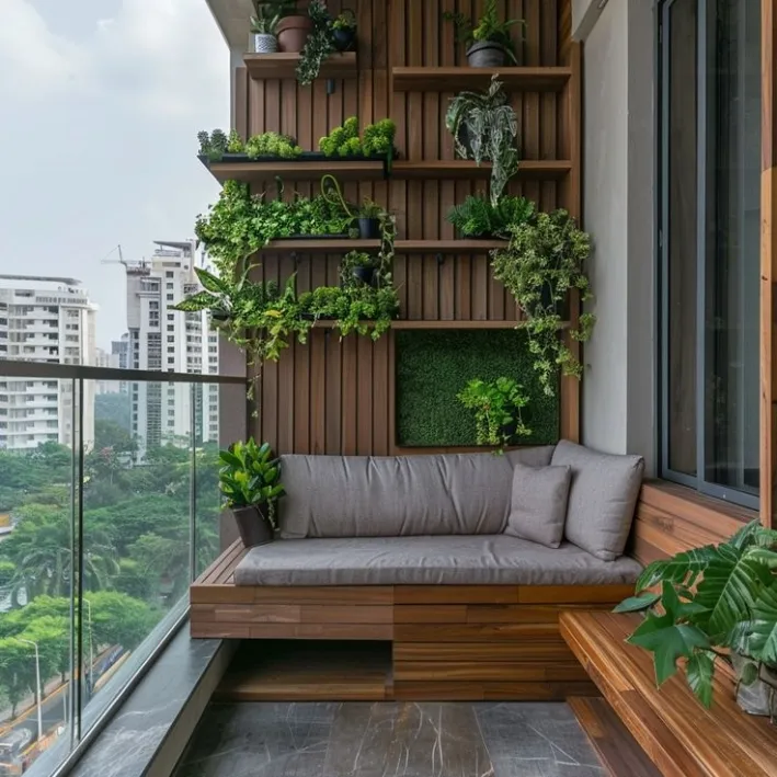 giàn hoa ban công kệ
