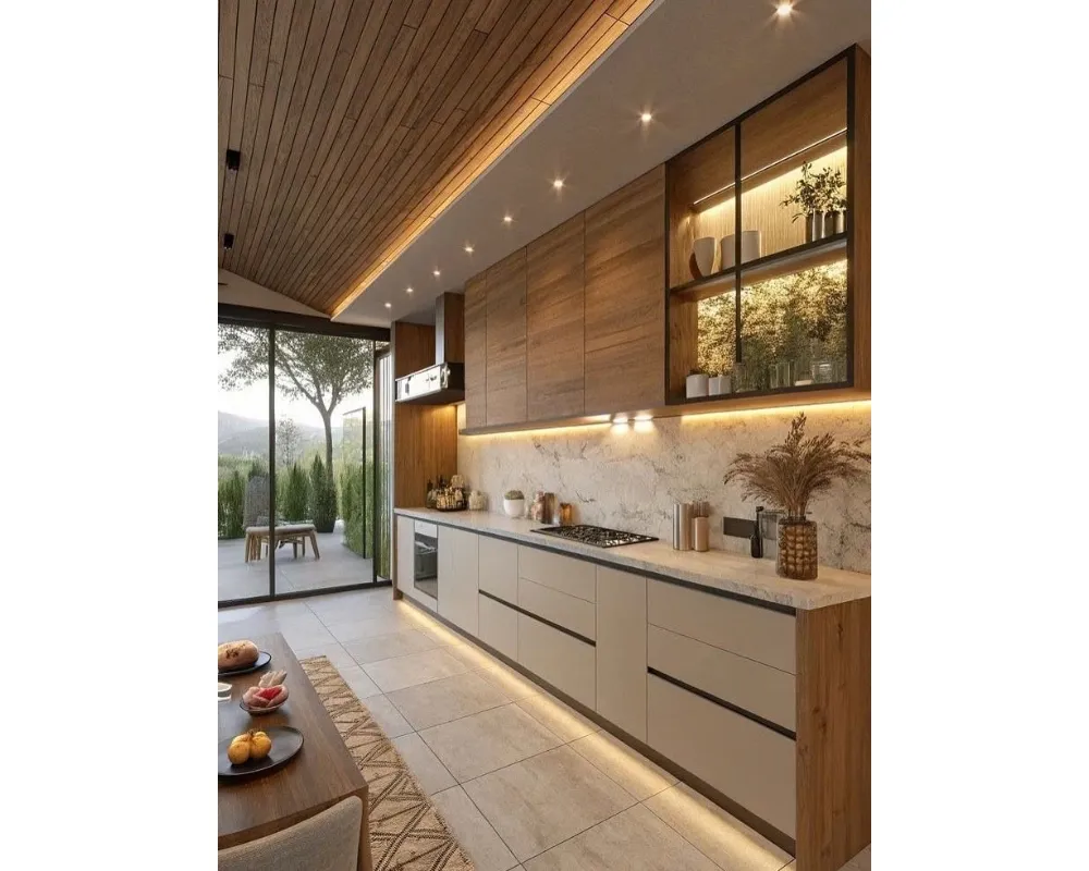 Mẫu tủ bếp gỗ nhựa đa dạng màu sắc và kiểu dáng