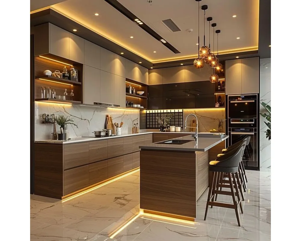 Tủ bếp gỗ nhựa cao cấp có khả năng chống cháy lan an toàn