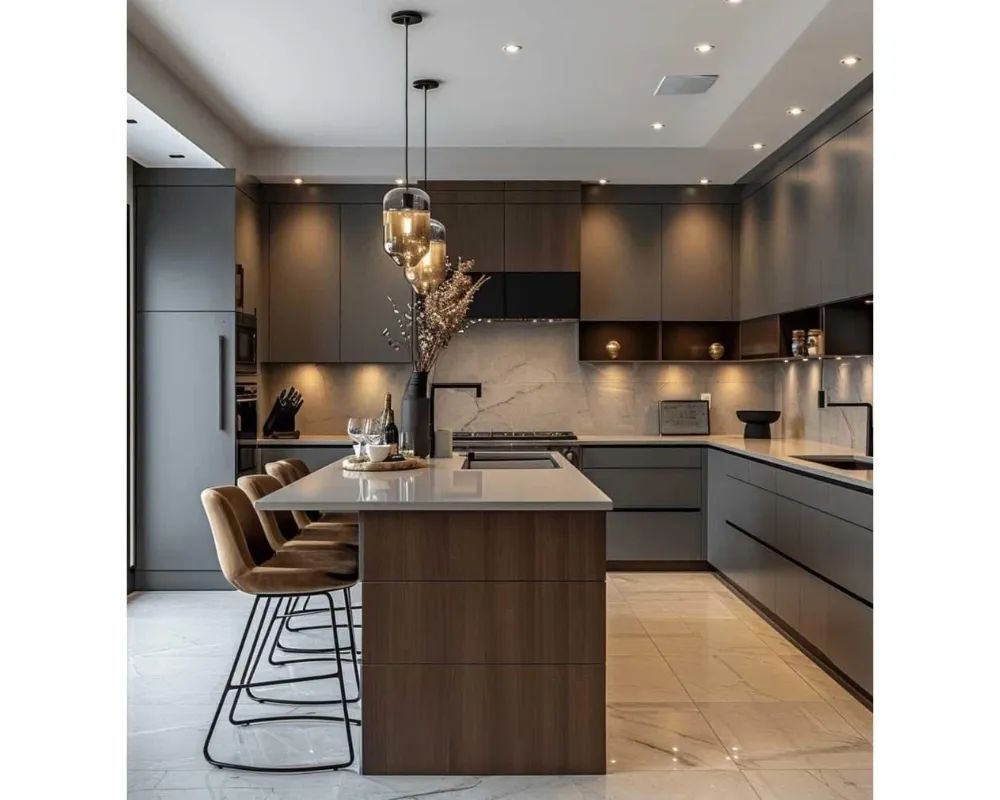 Tủ bếp gỗ nhựa nhẹ, dễ lắp đặt và thi công nhanh chóng