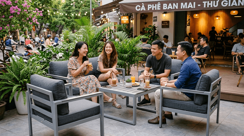 bàn ghế gỗ nhựa