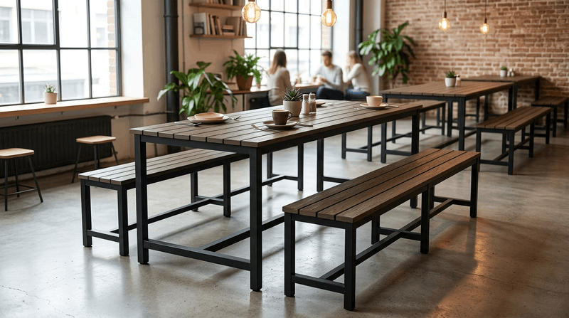 bàn ghế gỗ nhựa