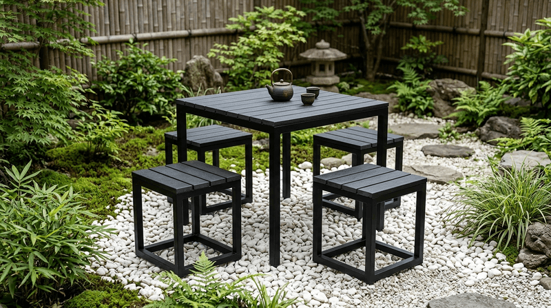 bàn ghế gỗ nhựa