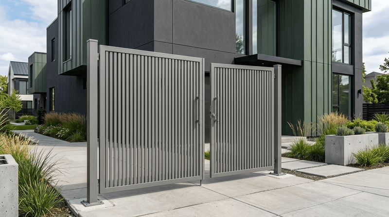 cổng gỗ nhựa