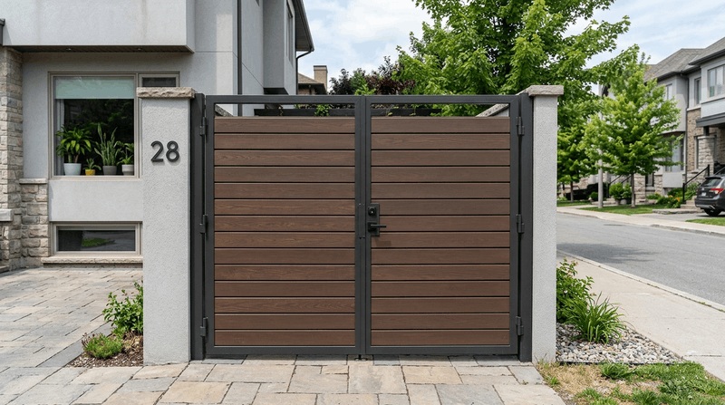 cổng gỗ nhựa
