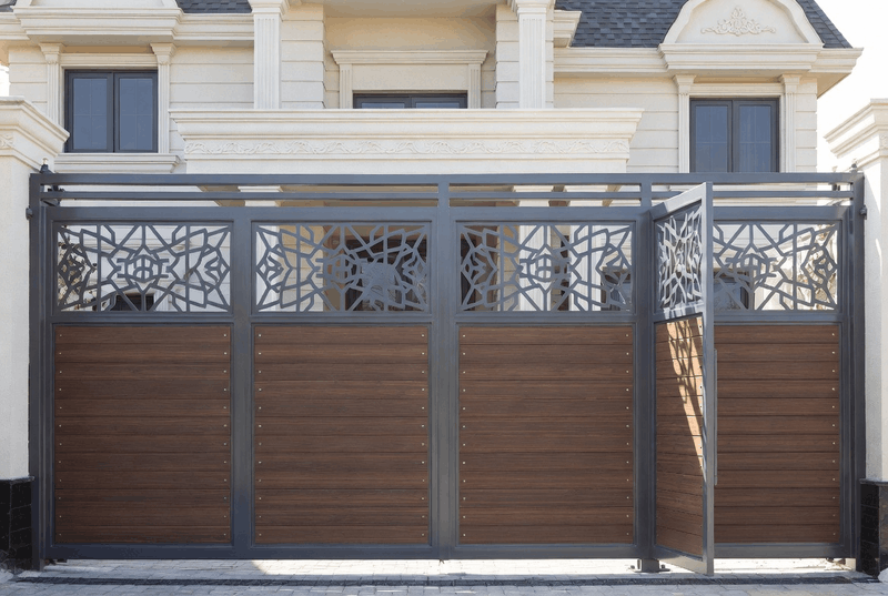 cổng gỗ nhựa