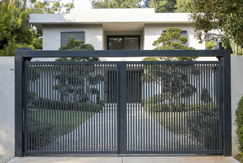 cổng gỗ nhựa