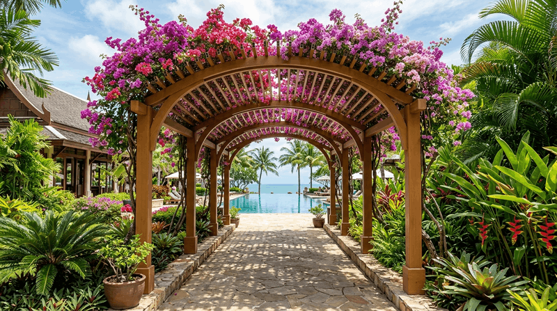 giàn hoa gỗ nhựa